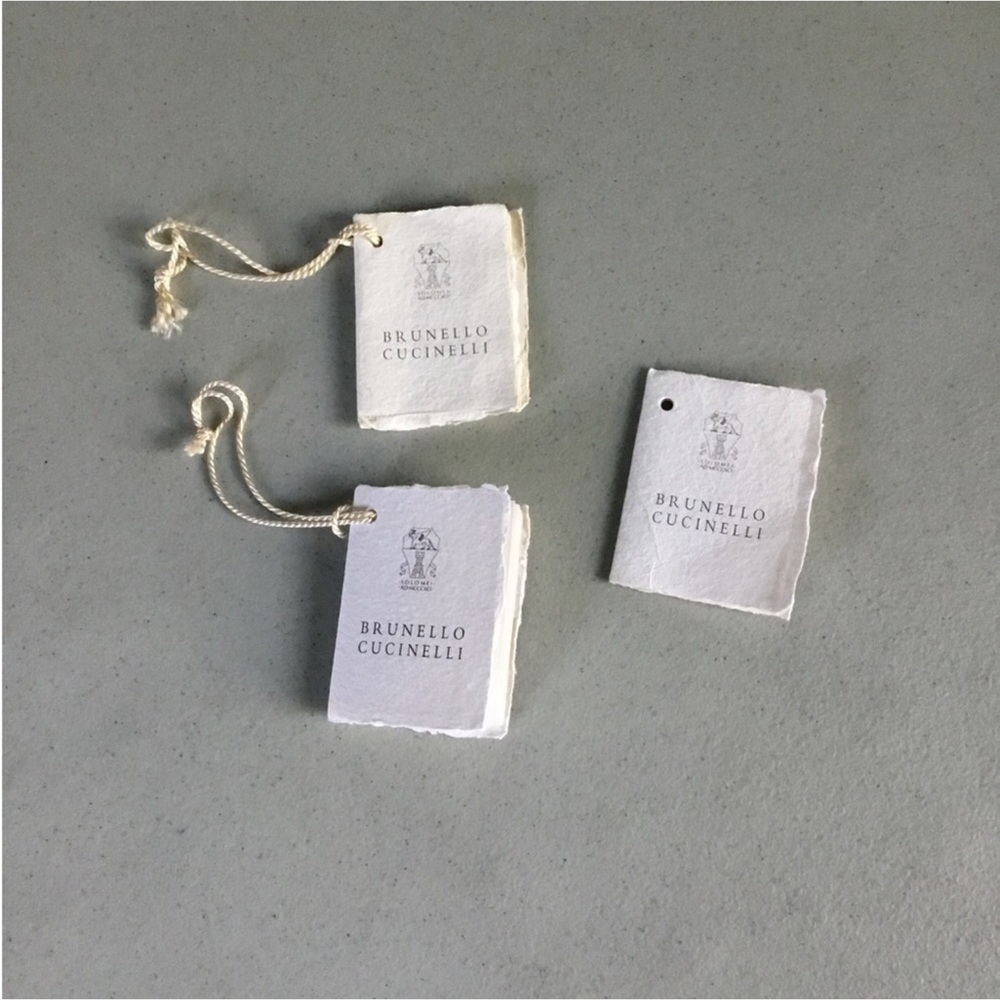 BRUNELLO CUCINELLI SET OF 3/PRICE TAGS SMALL BOOKS 2/STRING HOLDING